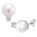 Pearl & Cubic Zirconia Earrings